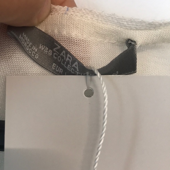 NWT ZARA Light Longsleeve Off White Blouse - Picture 4 of 4